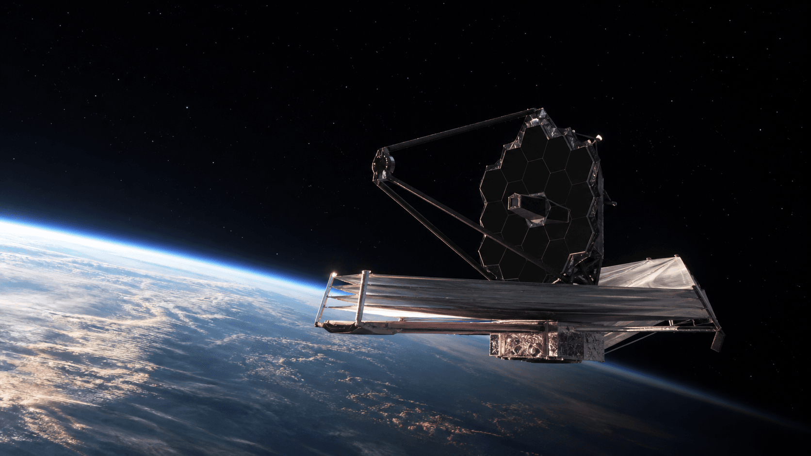 A conceptual infrared space observatory beginning its journey beyond Earth
